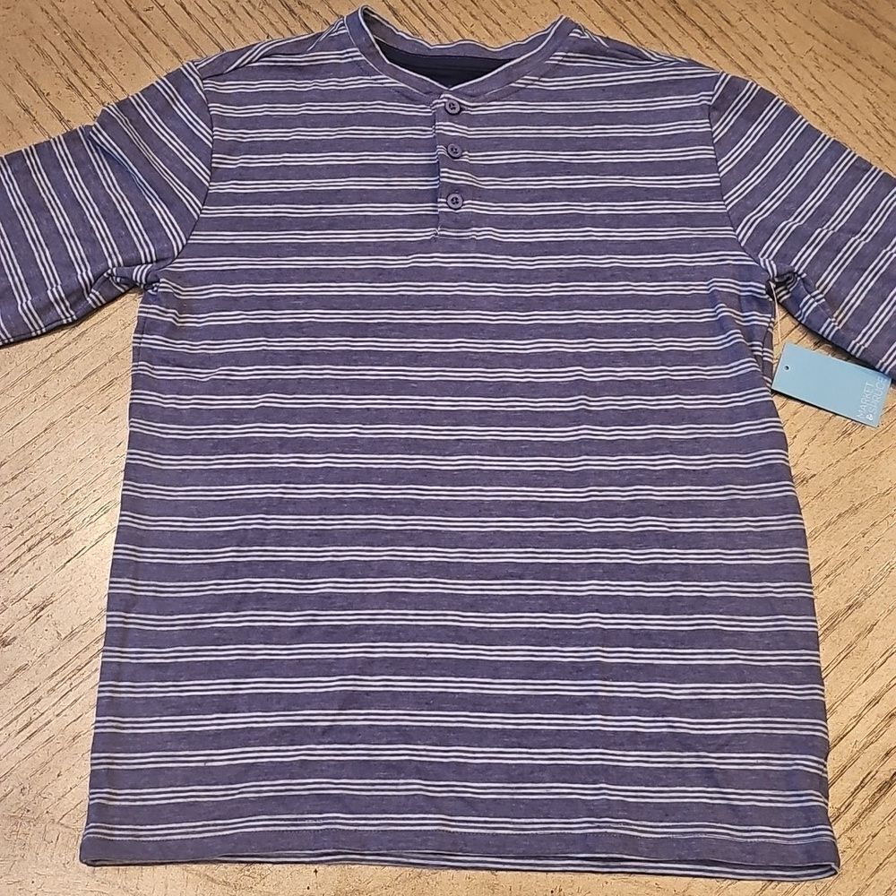 Long Sleeve Stripe Shirt Boys Size L NWT